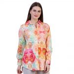 Multi Color PoplLycra Cotton Floral Printed Shirt