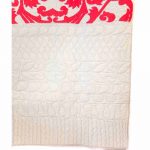 Red & White Woolen Embroidered Jaipuri Cotton Voile Quilt