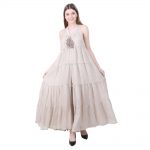 Natural Linen Sleeveless Flared Dress for Women (Gunni)