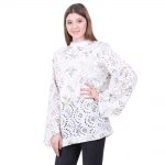White Embroidered Schiffli Party Wear Top (Hemal)