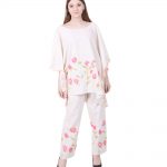 Cotton Linen Embroidered Pants for Women (Miksha)
