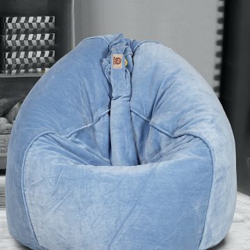 Velvet Sky Blue XXL Bean Bag Cover