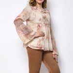 100% pure organic linen top with digital  print