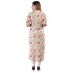 100% pure organic linen dress  with digital floral print