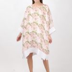 100% pure organic linen top with digital  print