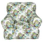 White Printed Organic Cotton Comfu adult Sofa