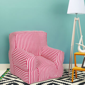 Pink and White striped  Organic Cotton  kids  Sofa