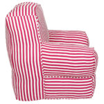 Pink and White striped  Organic Cotton  kids  Sofa
