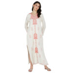 PINK EMBROIDERED 100% ORGANIC COTTON FLEX KURTA