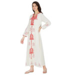RED EMBROIDERED 100% ORGANIC COTTON FLEX KURTA