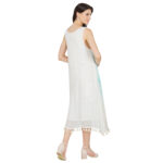 BLUE 100% PURE ORGANIC LINEN  A- LINE DRESS