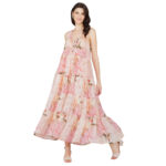 PINK 100% PURE ORGANIC LINEN DIGITAL PRINT JUMPSUIT